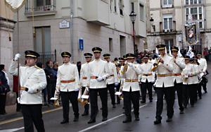 Imagen de la Agrupacin Musical durante un desfile